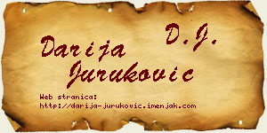 Darija Juruković vizit kartica